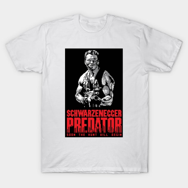 Pixelated Predator Poster T-Shirt by inotyler